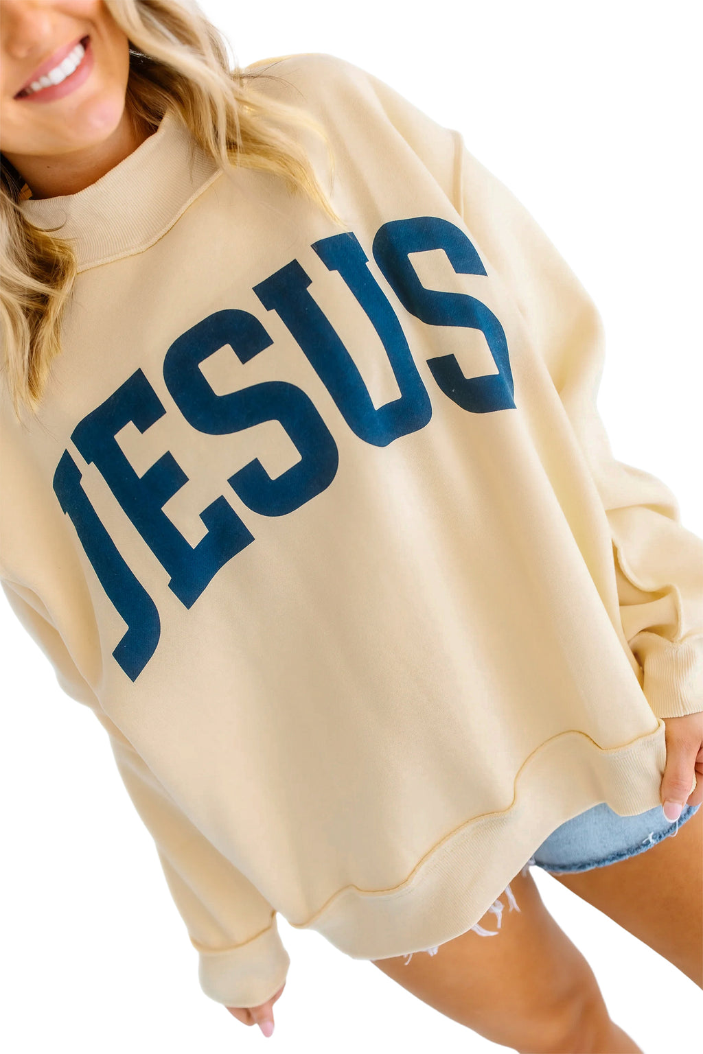 Light Grey Jesus Tunic Plus Size Sweatshirt