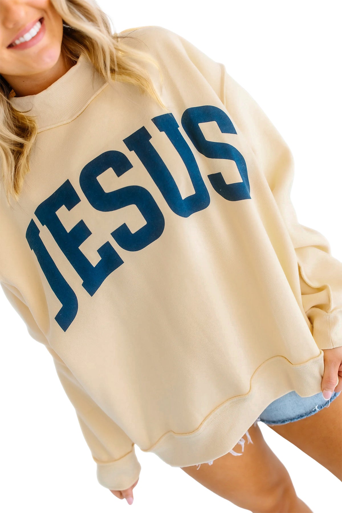 Light Grey Jesus Tunic Plus Size Sweatshirt