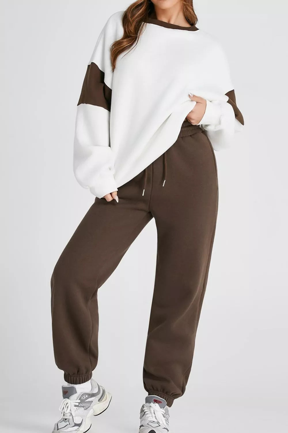 Drop Shoulder Sweatshirt & Jogger Set