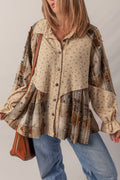 Ashleigh Blue Boho Floral Plaid Shacket