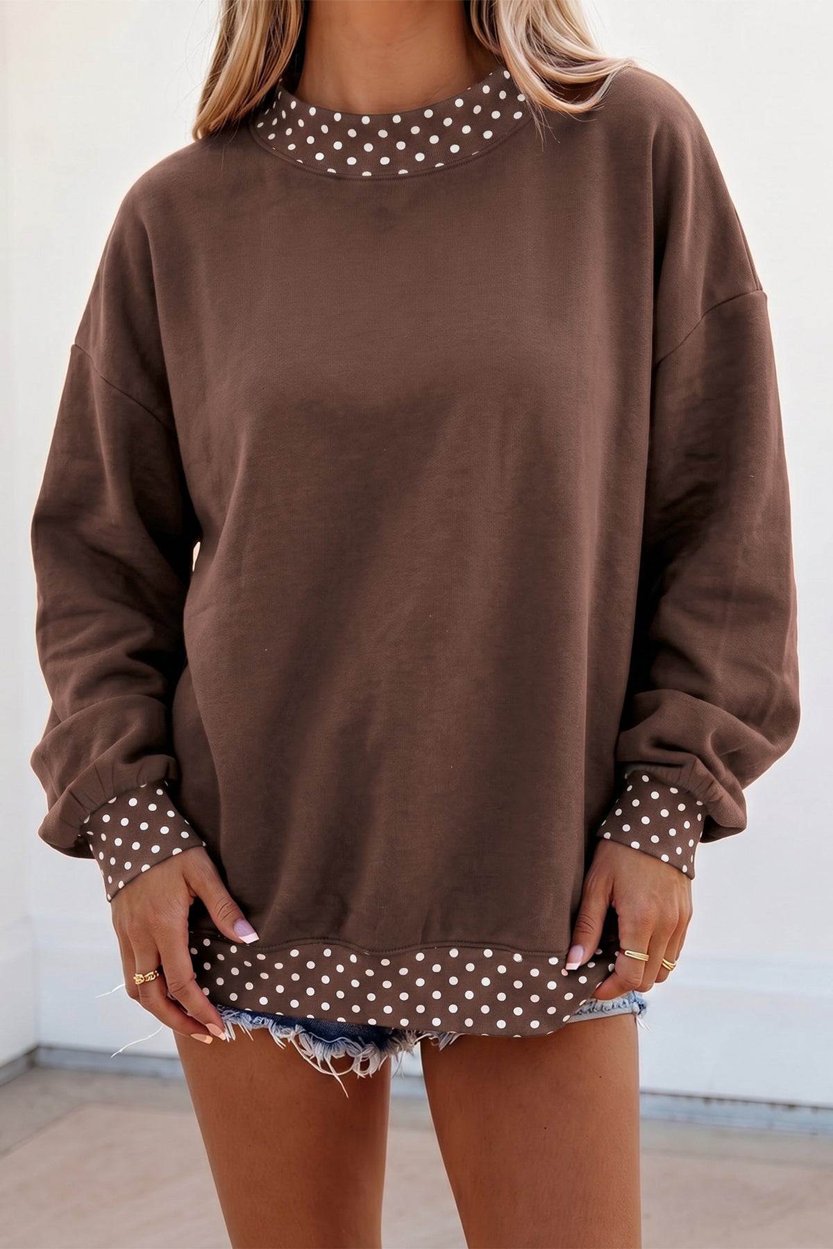 Pink Polka Dot Sweatshirt