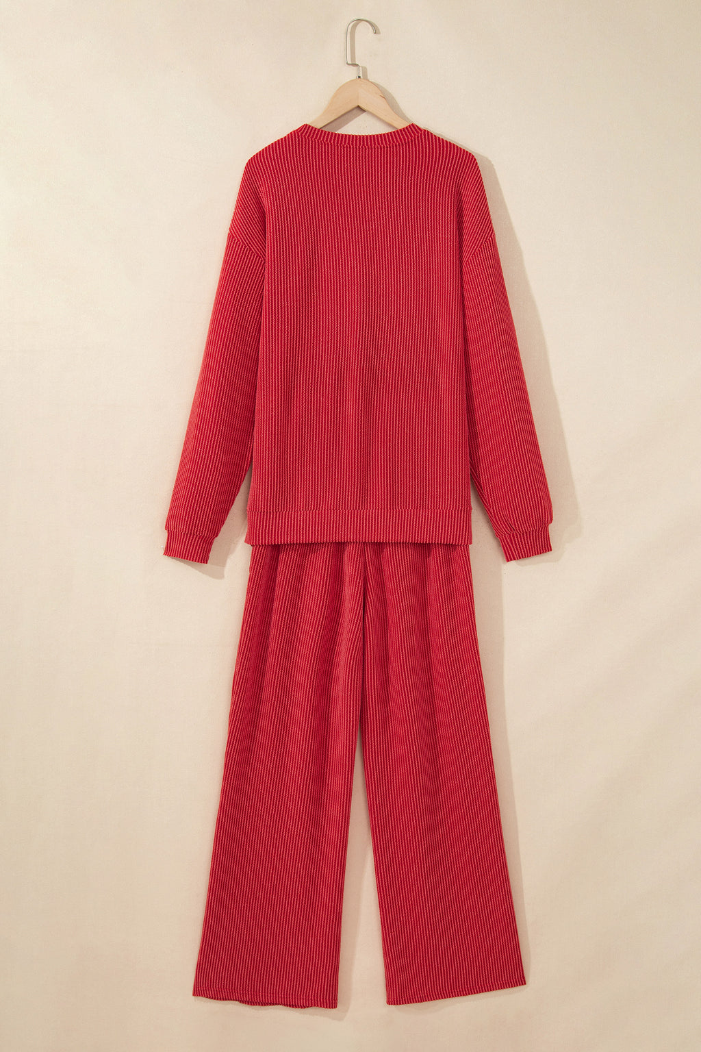 Green JOLLY Long Sleeve Top and Pockets Pants Set