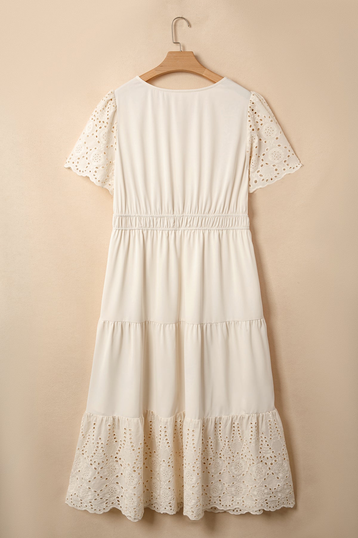 Apricot Plus Size Short Sleeve Maxi Dress
