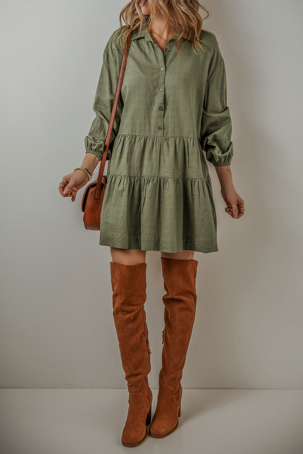 Jungle Green Mini Dress