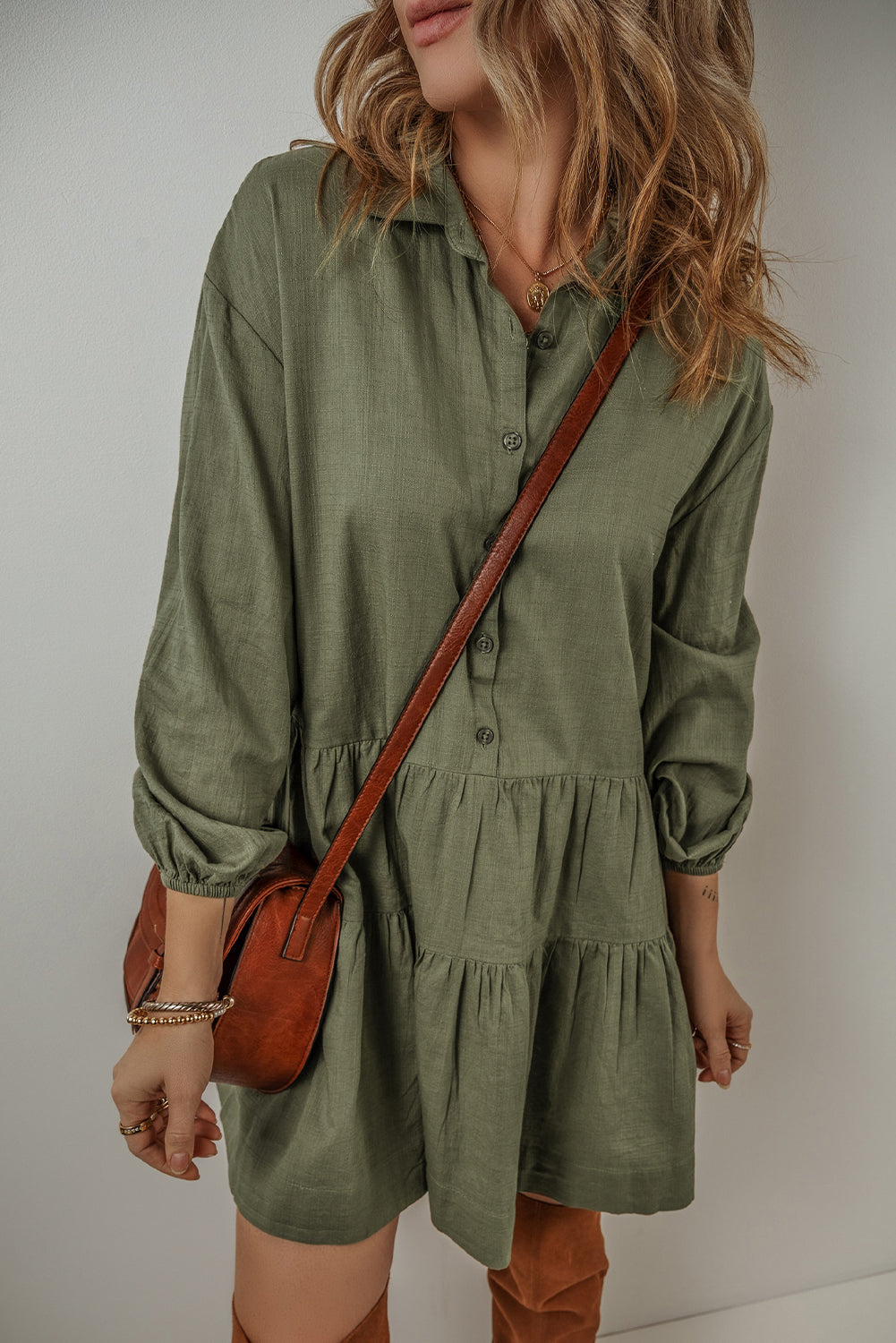 Jungle Green Mini Dress