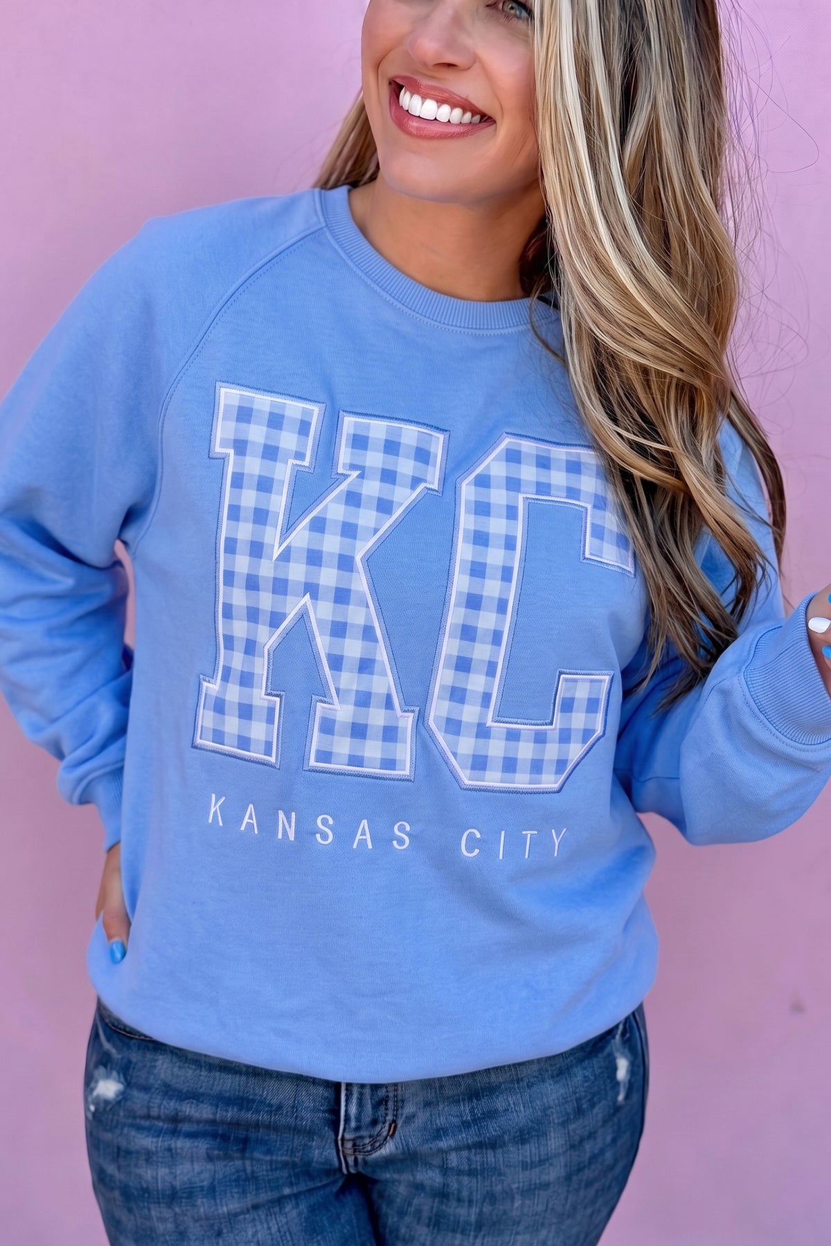 Dusk Blue Floral Plus Size Sweatshirt