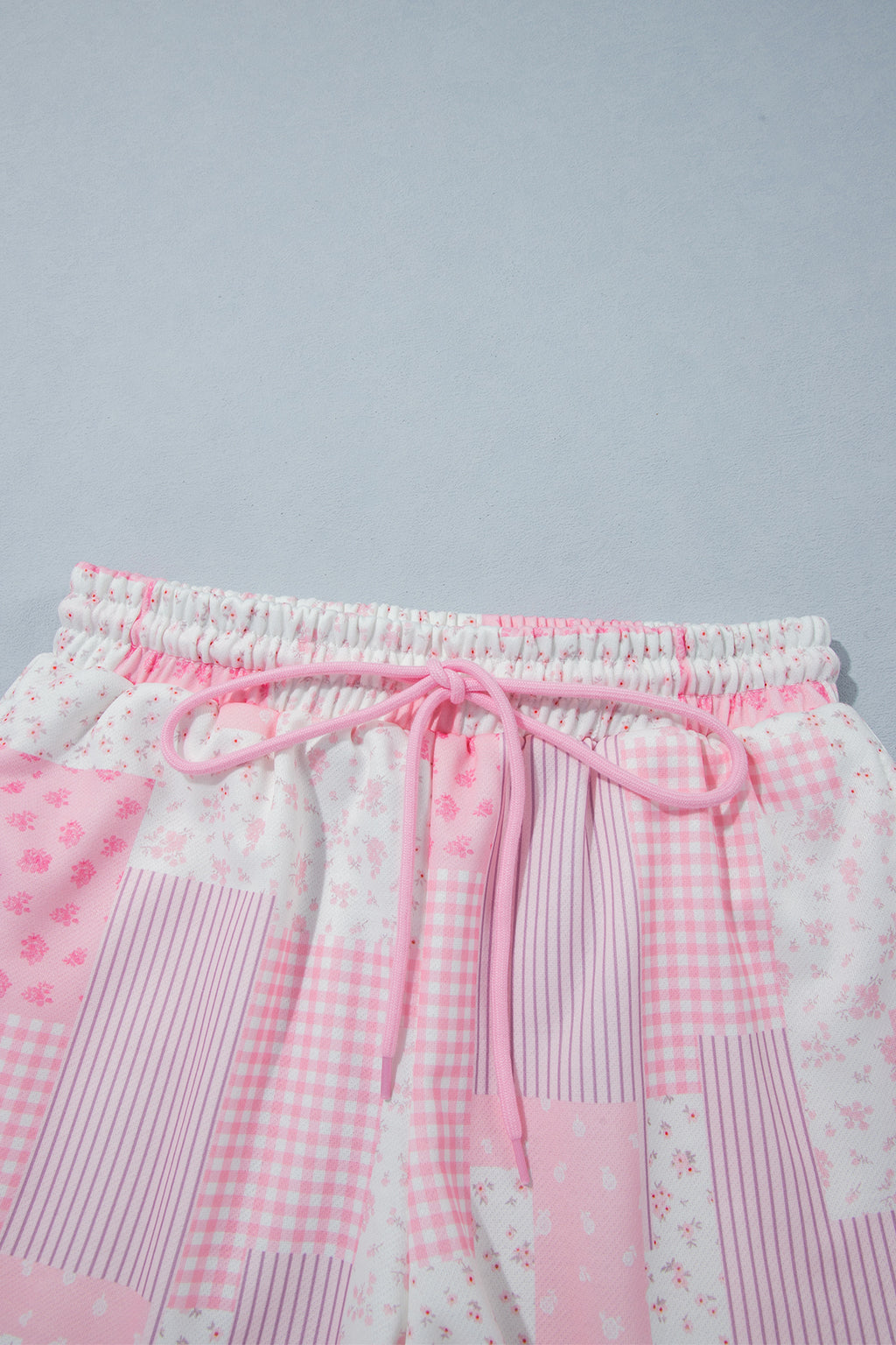 Sky Blue Floral Print Shorts Set