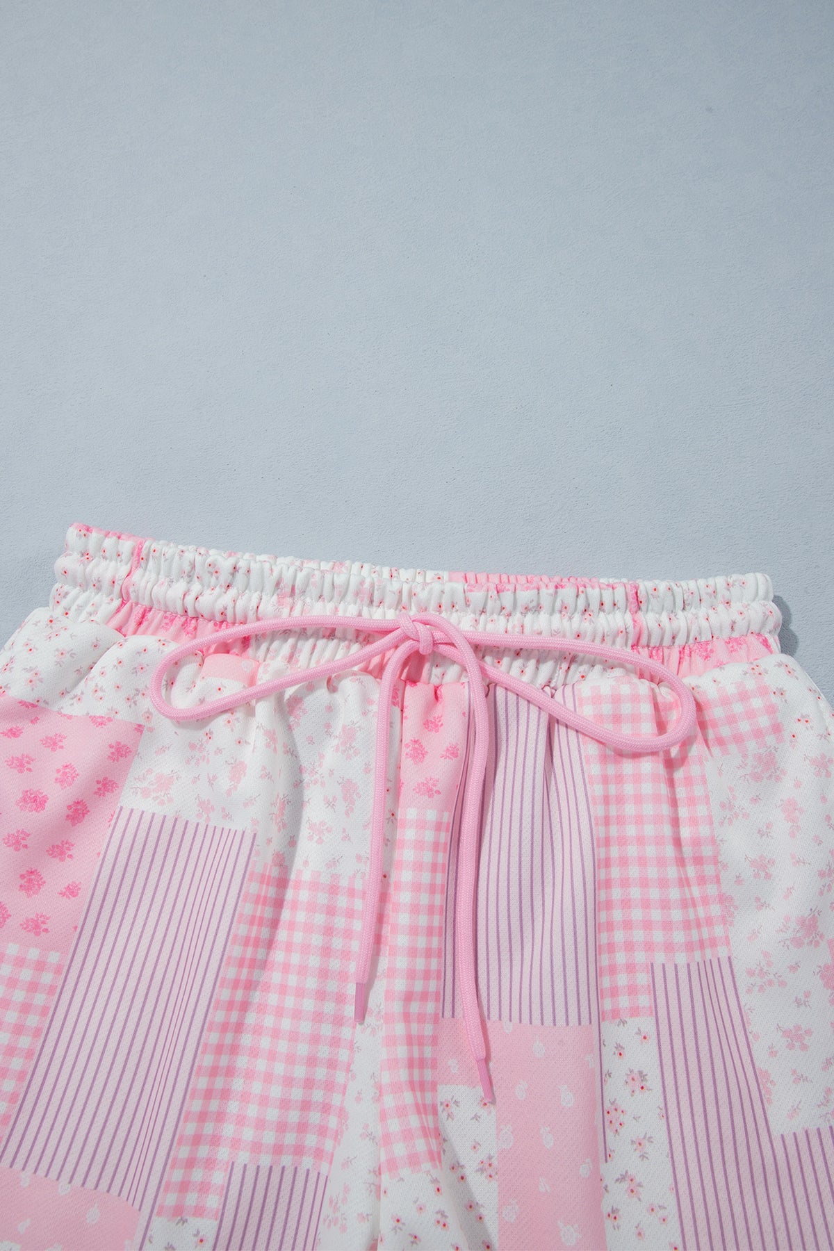 Sky Blue Floral Print Shorts Set