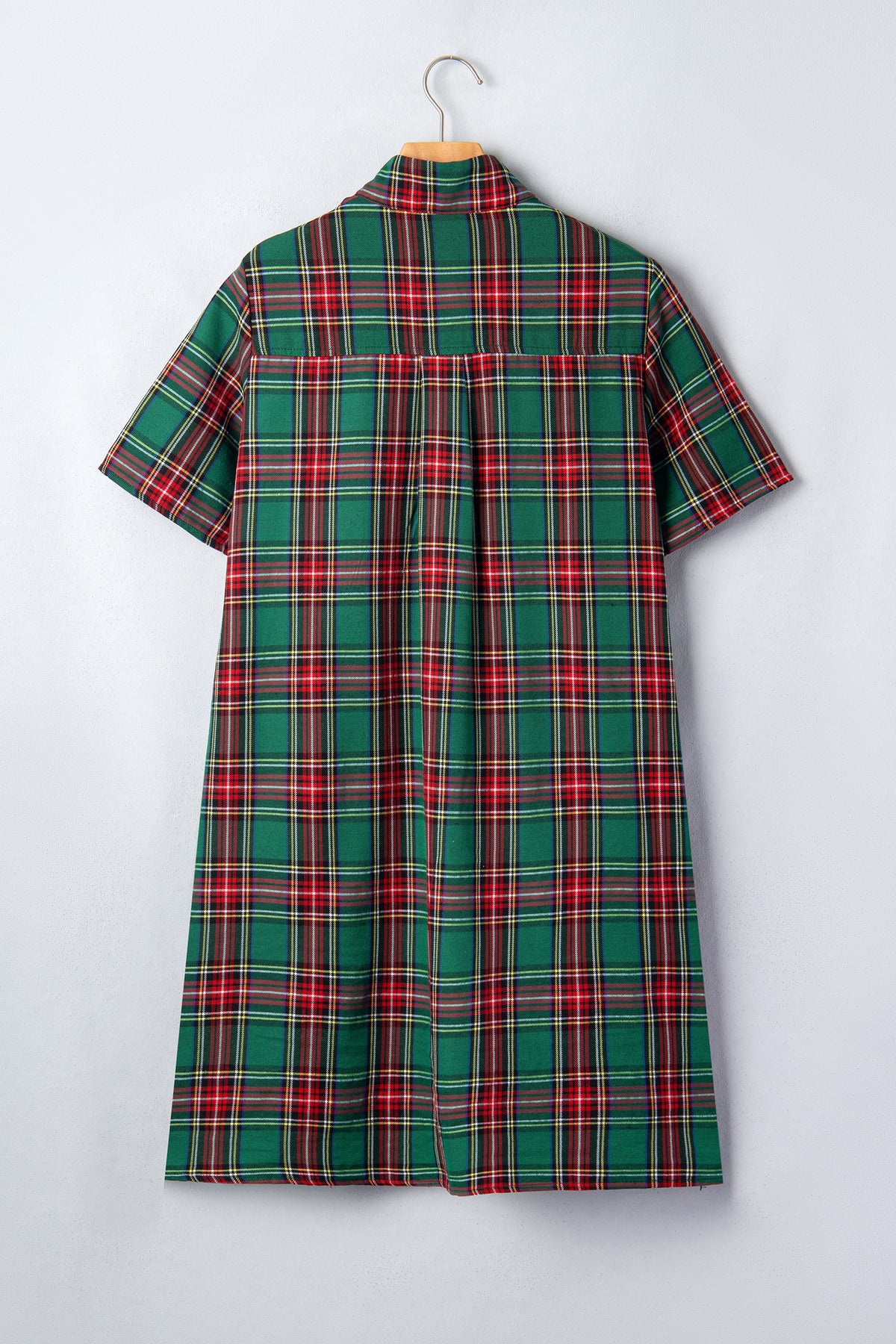 Green Plaid Shift Dress