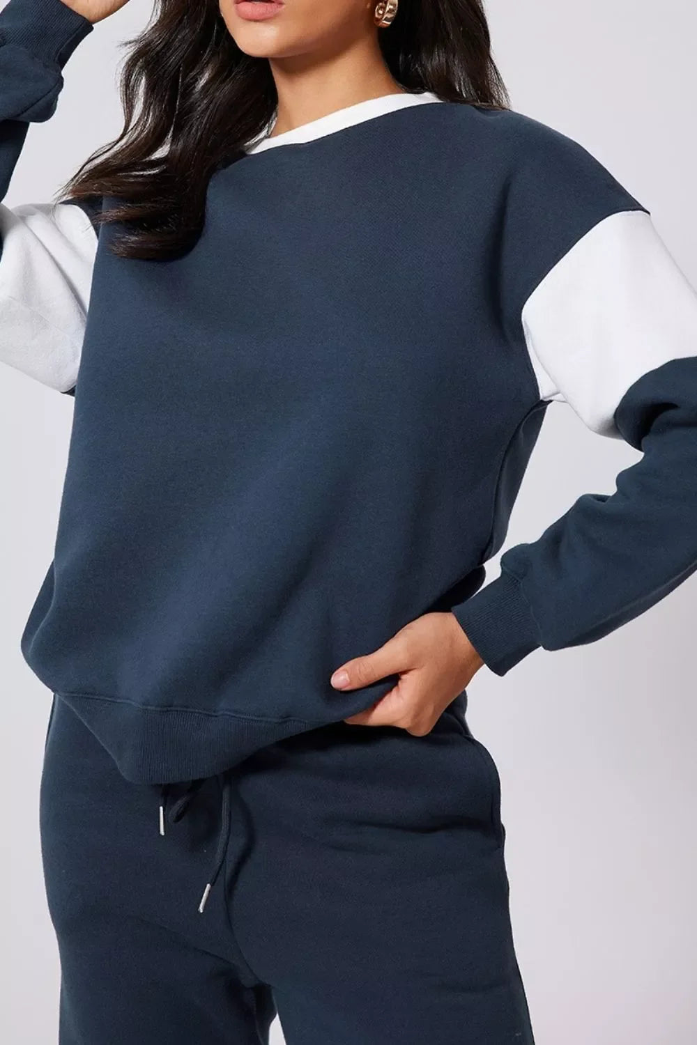 Drop Shoulder Sweatshirt & Jogger Set