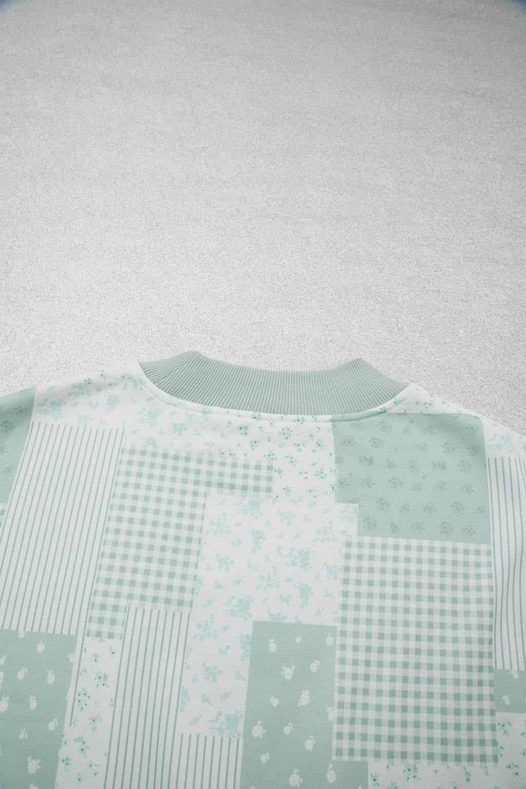 Sky Blue Floral Print Shorts Set