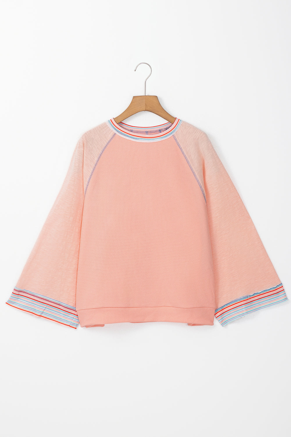 Meadow Mist Green Waffle Knit Raglan Top