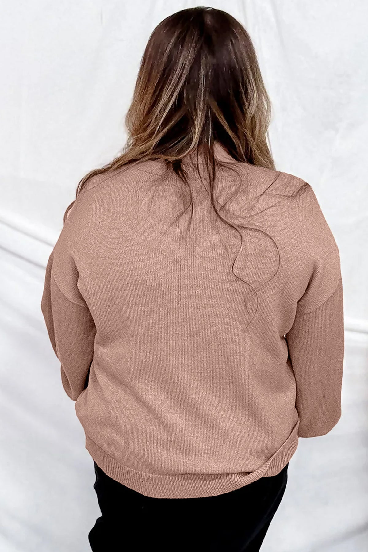Dark Khaki Leopard Plus Size Sweater