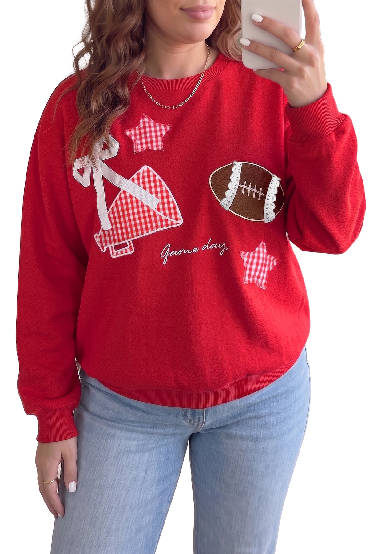 Red Game Day Plus Size Sweatshirt