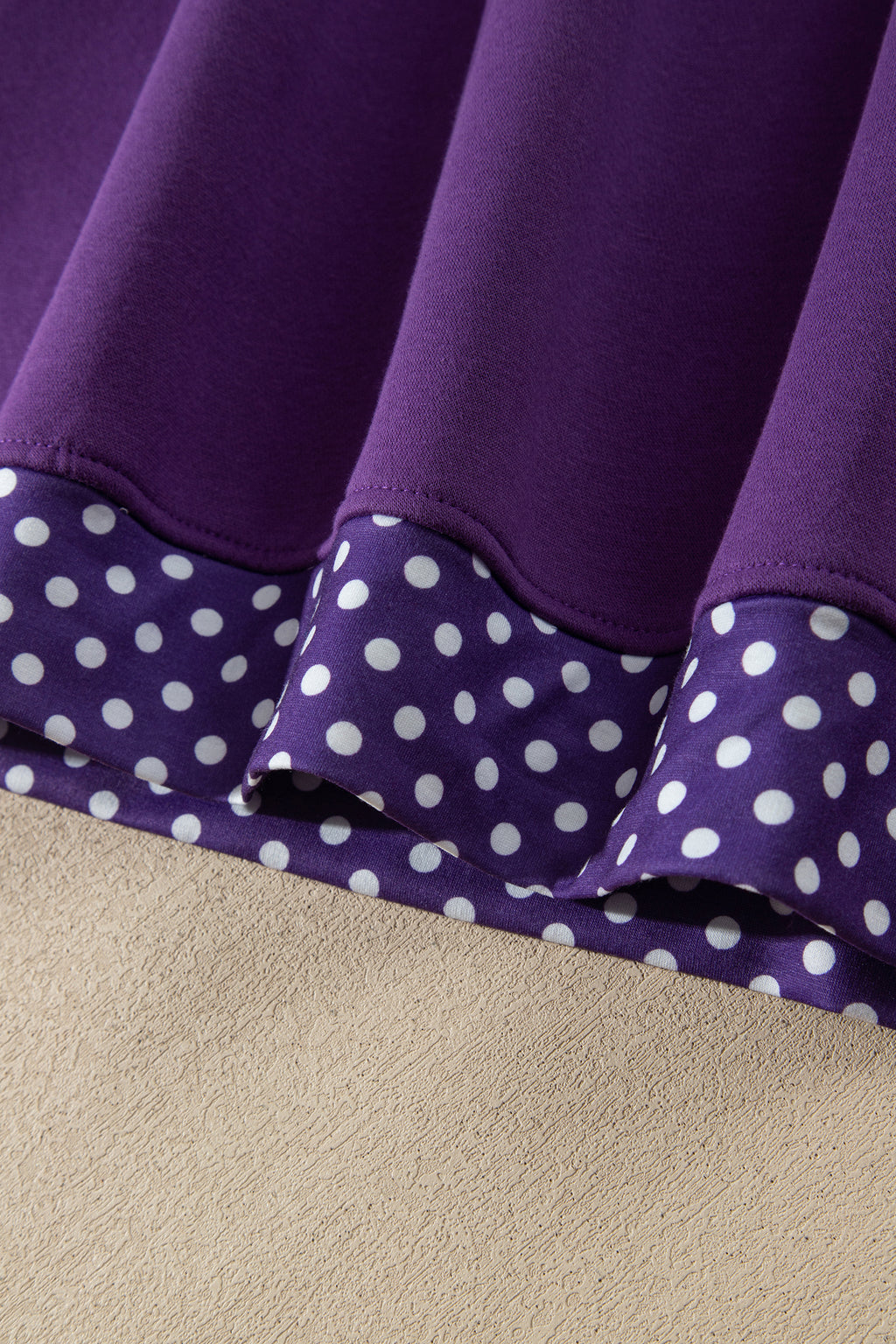Purple Polka Dot Plus Size Sweatshirt