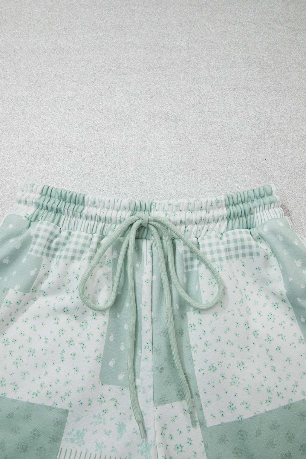 Sky Blue Floral Print Shorts Set