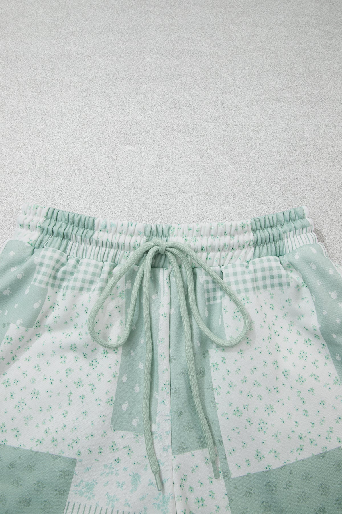 Sky Blue Floral Print Shorts Set