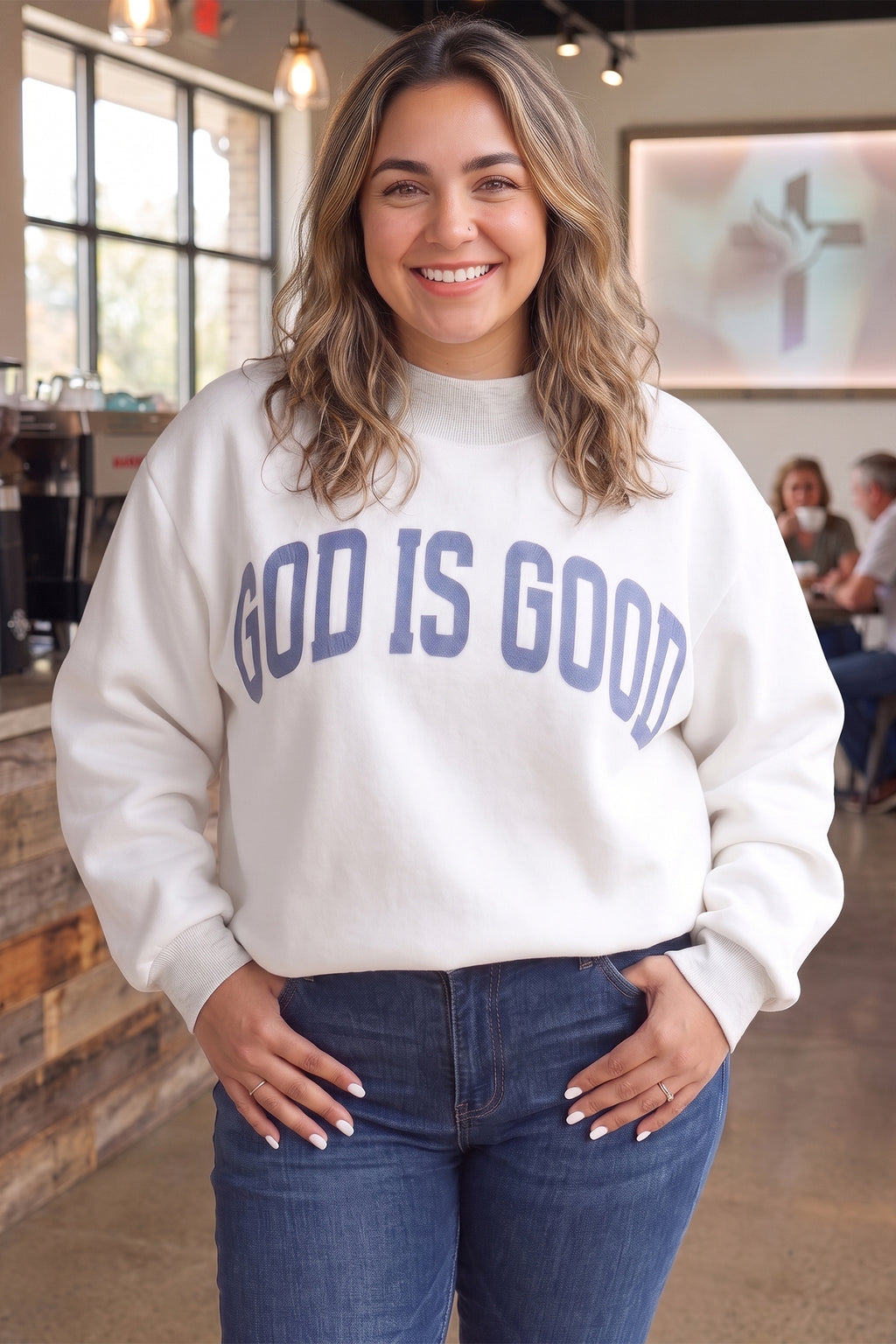 Light Grey Jesus Tunic Plus Size Sweatshirt