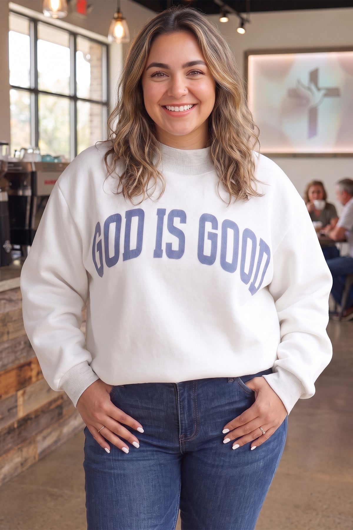 Light Grey Jesus Tunic Plus Size Sweatshirt