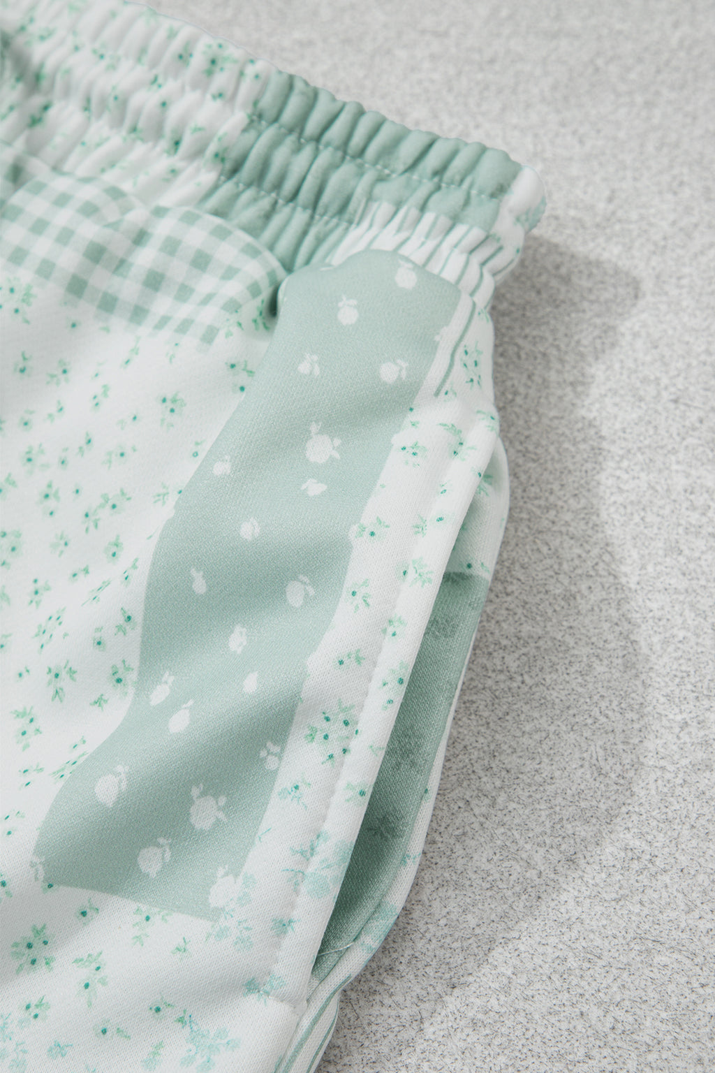 Sky Blue Floral Print Shorts Set