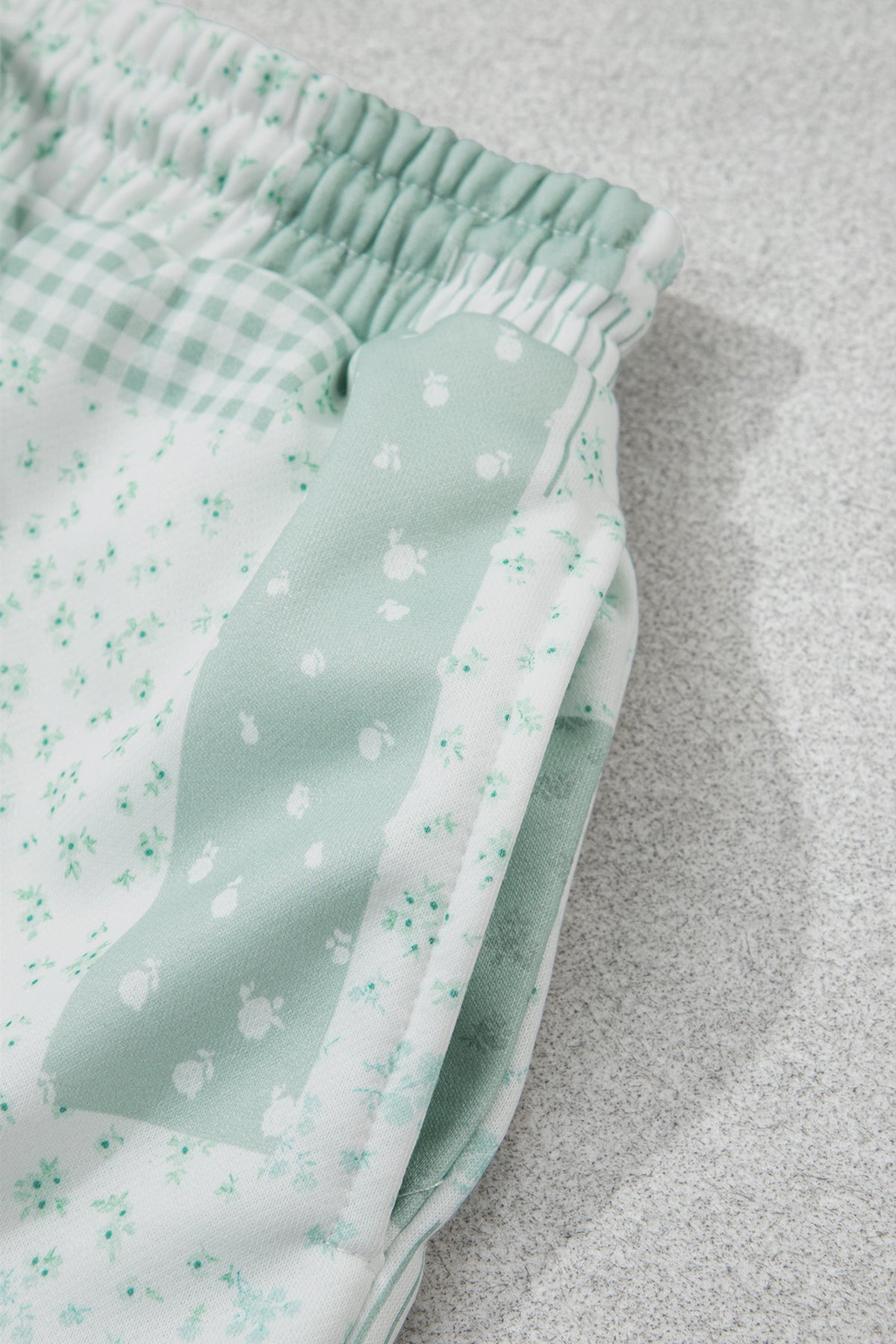 Sky Blue Floral Print Shorts Set