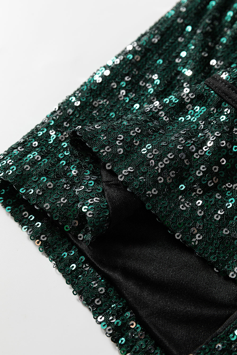 Evergreen Glitter Sequin Open Front Long Sleeve