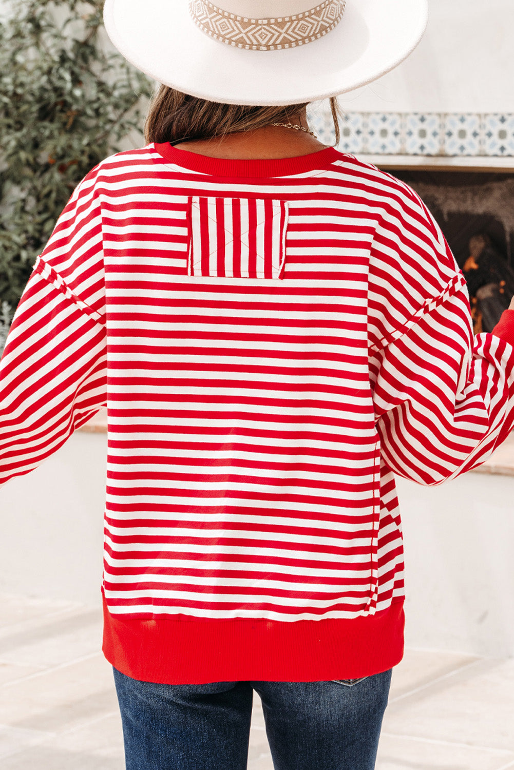 Red Stripe Christmas Nutcracker Sequin Top