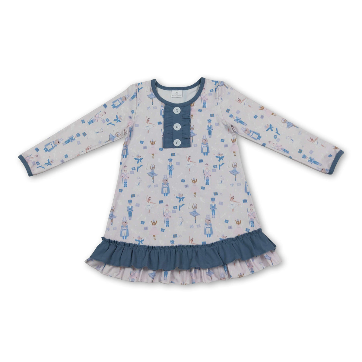 Girls’ Christmas Ruffle Nightgown