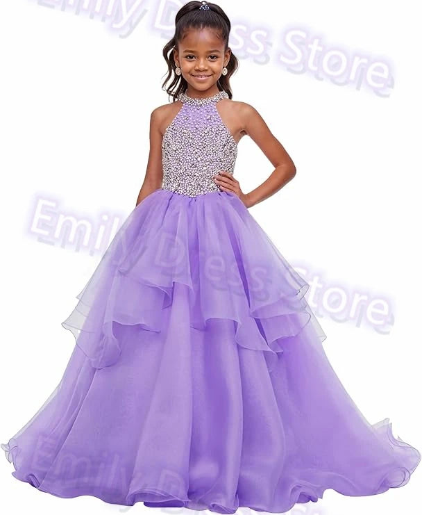 Customized Ruffle Pageant Dress