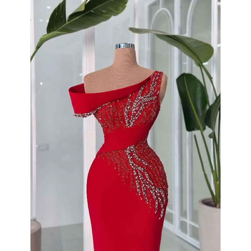 Elegant Red Mother of The Bride Dress