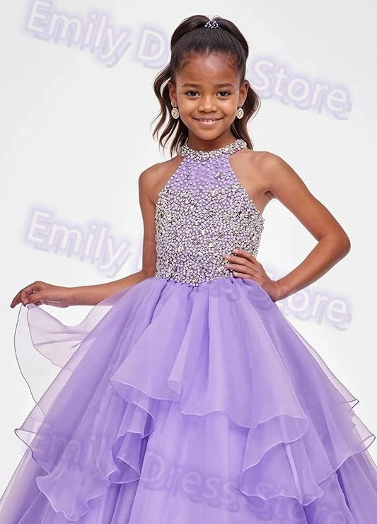 Customized Ruffle Pageant Dress