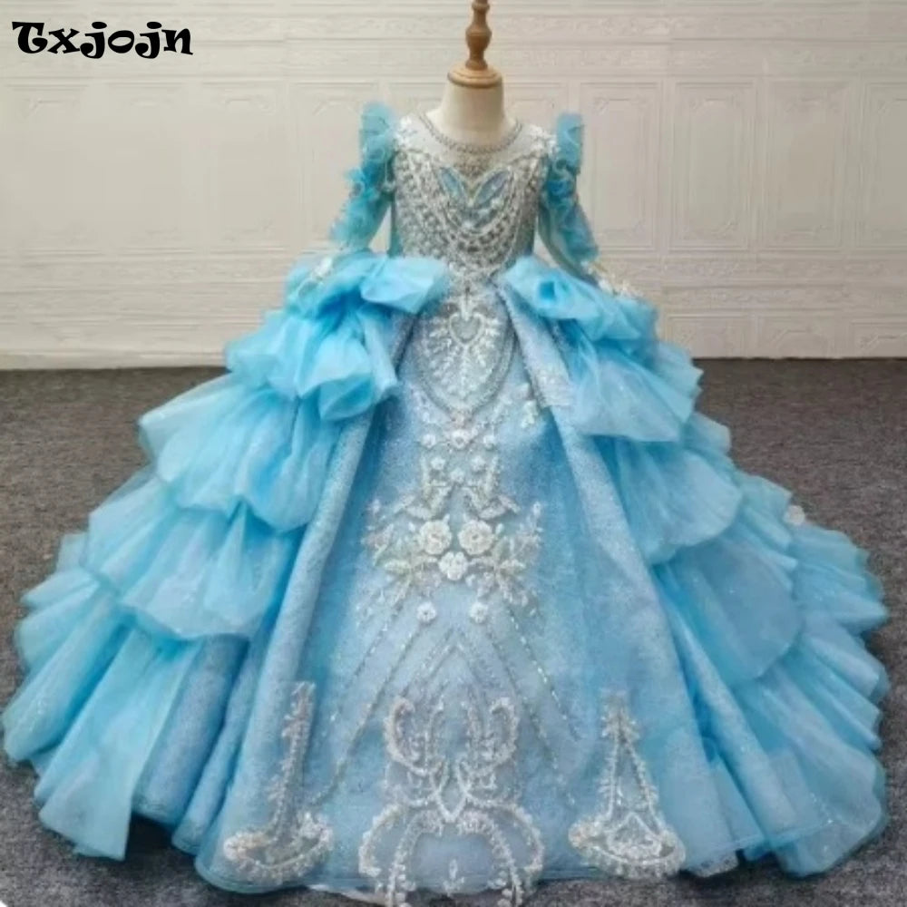 Luxury Beaded Pearl Sequin Gown
