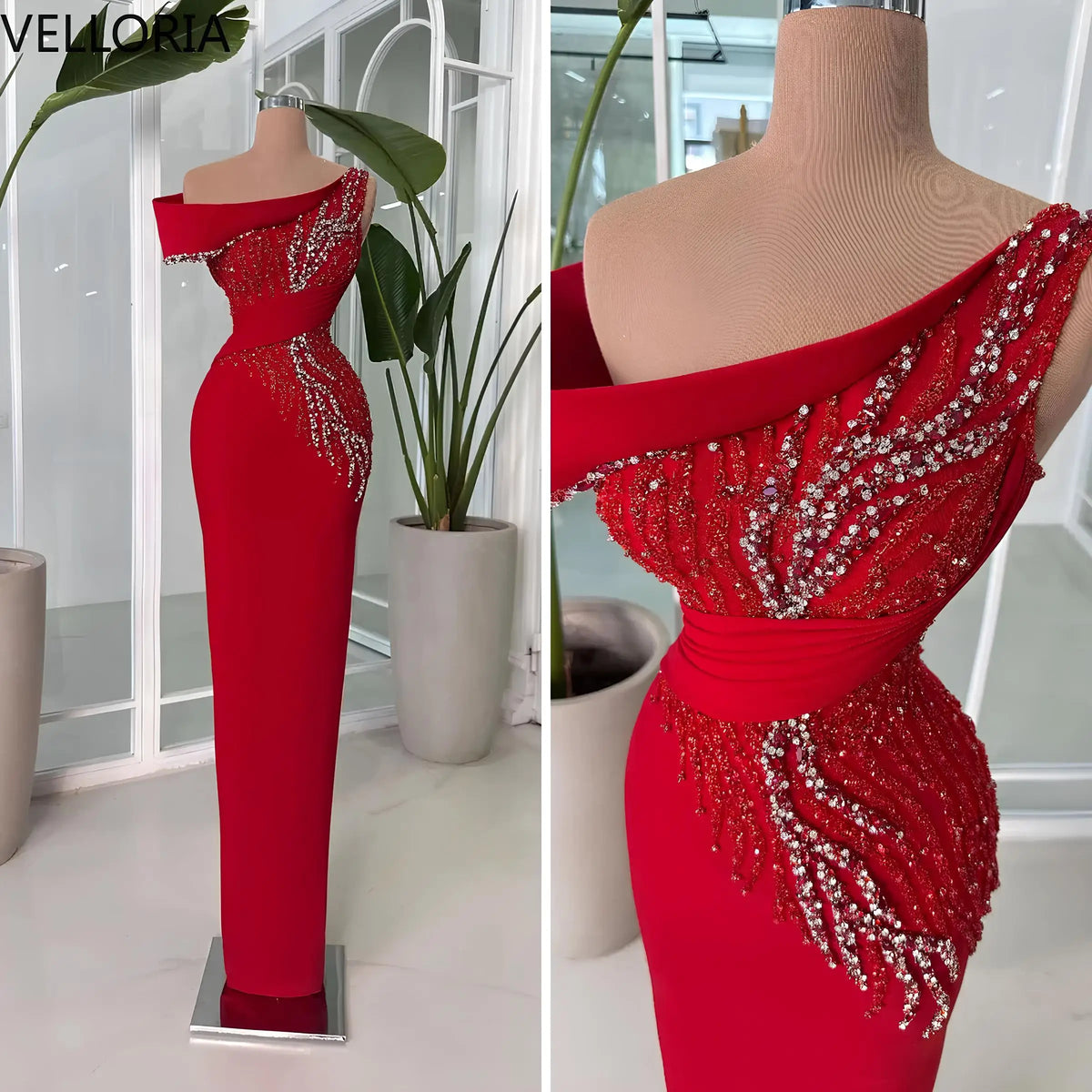 Elegant Red Mother of The Bride Dress