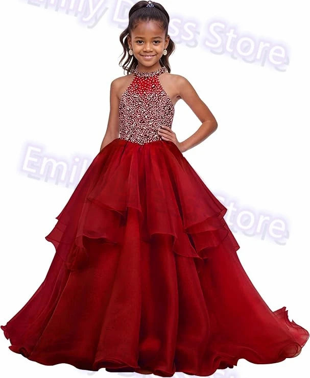 Customized Ruffle Pageant Dress