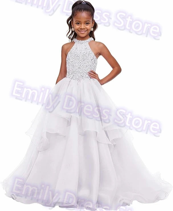 Customized Ruffle Pageant Dress