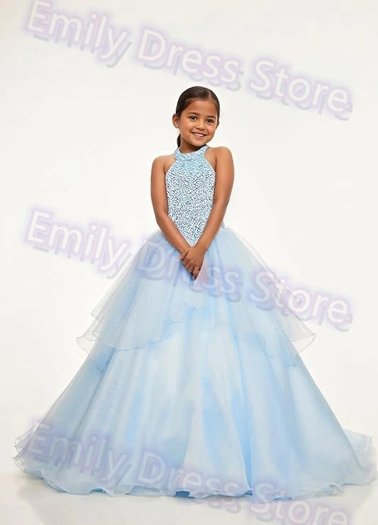 Customized Ruffle Pageant Dress