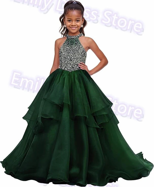 Customized Ruffle Pageant Dress