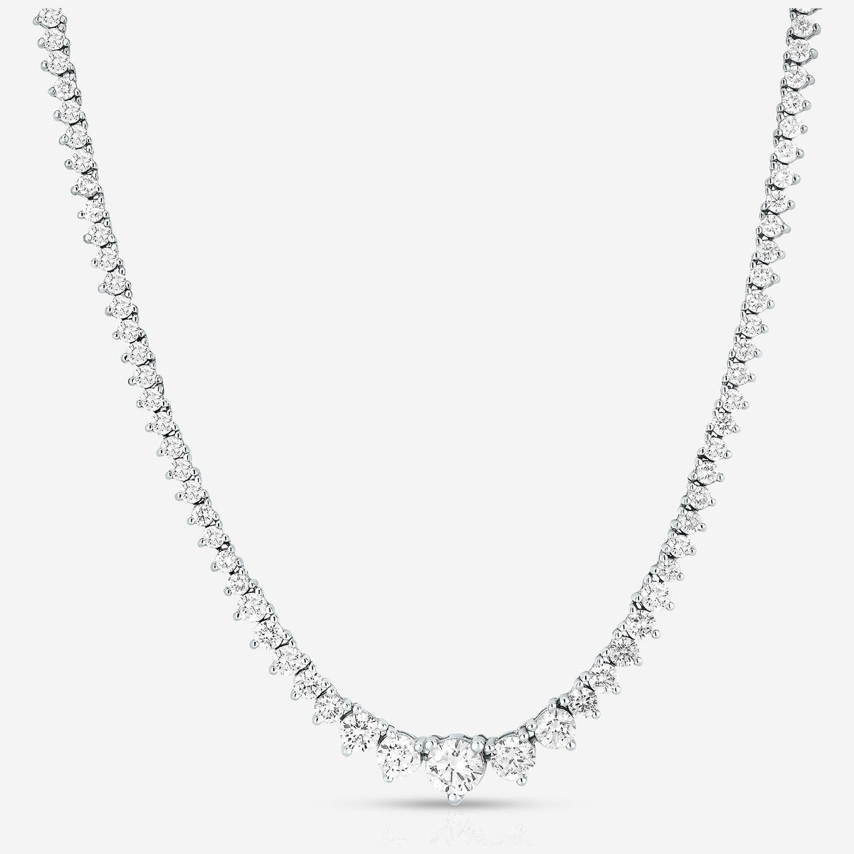 20 CT Created White Sapphire Tennis Necklace