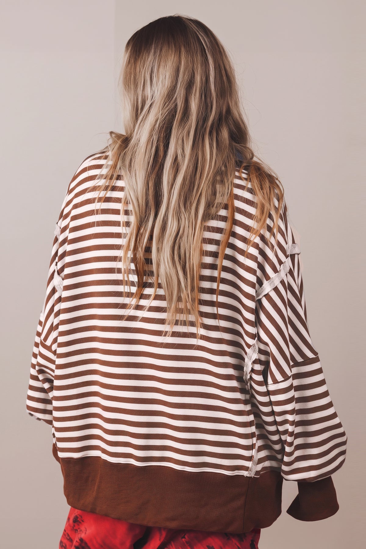 Blue Stripe Pullover Sweatshirt