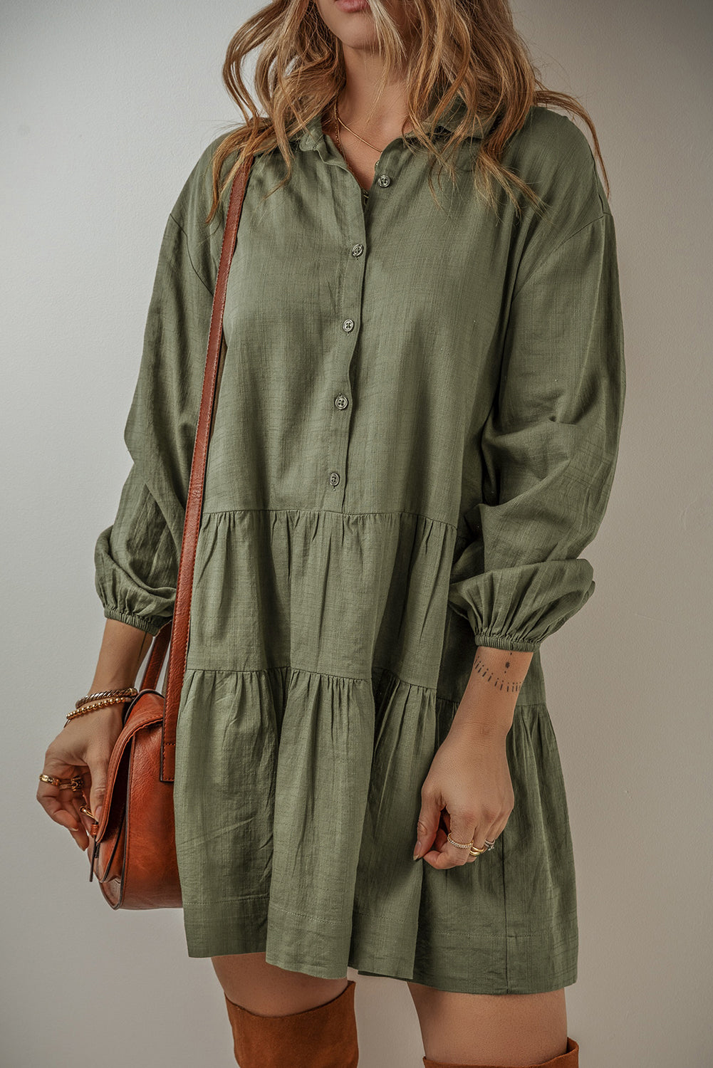 Jungle Green Mini Dress