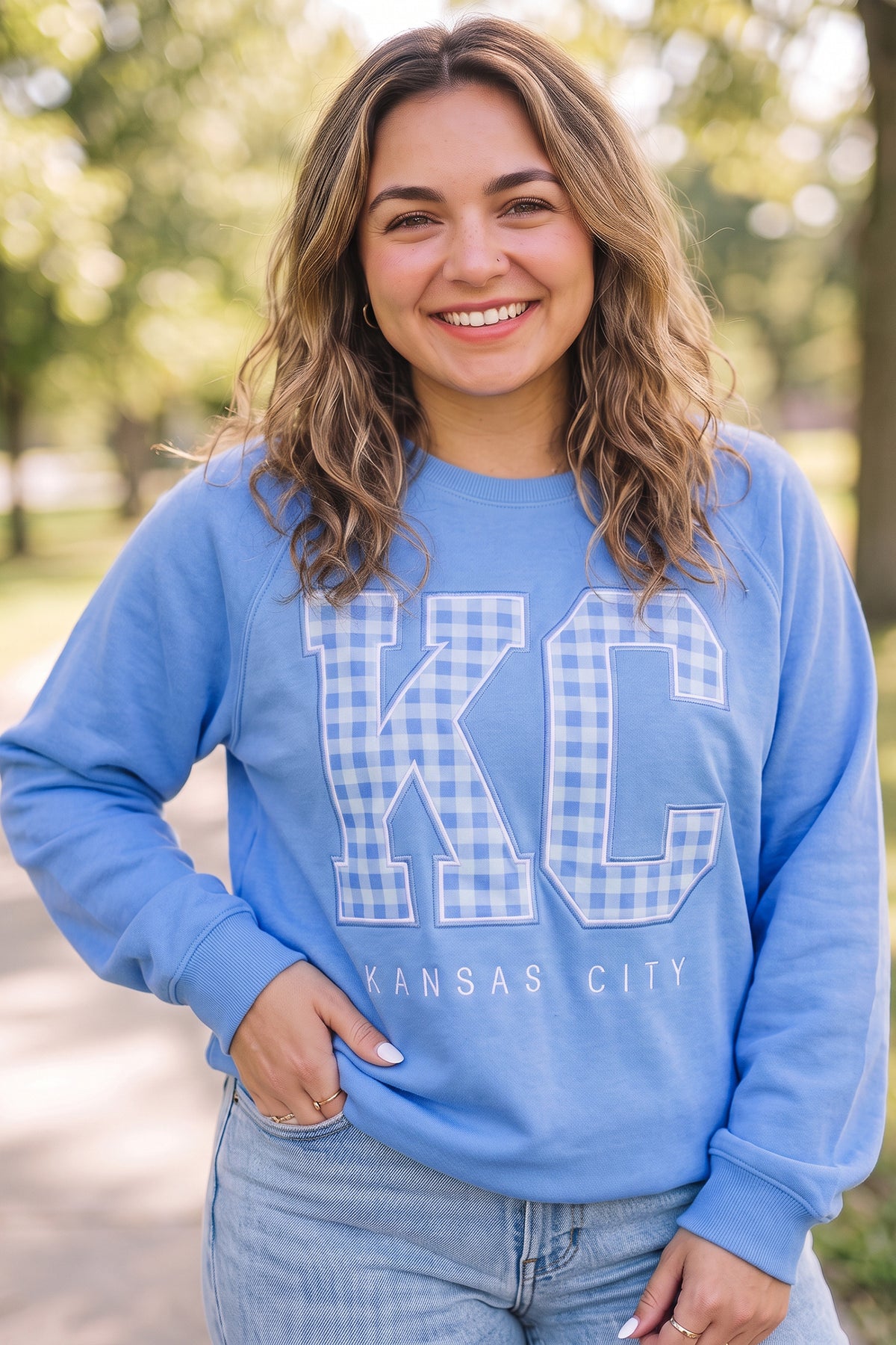 Dusk Blue Floral Plus Size Sweatshirt