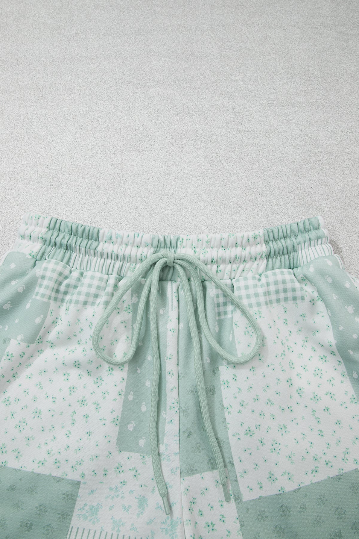 Sky Blue Floral Print Shorts Set