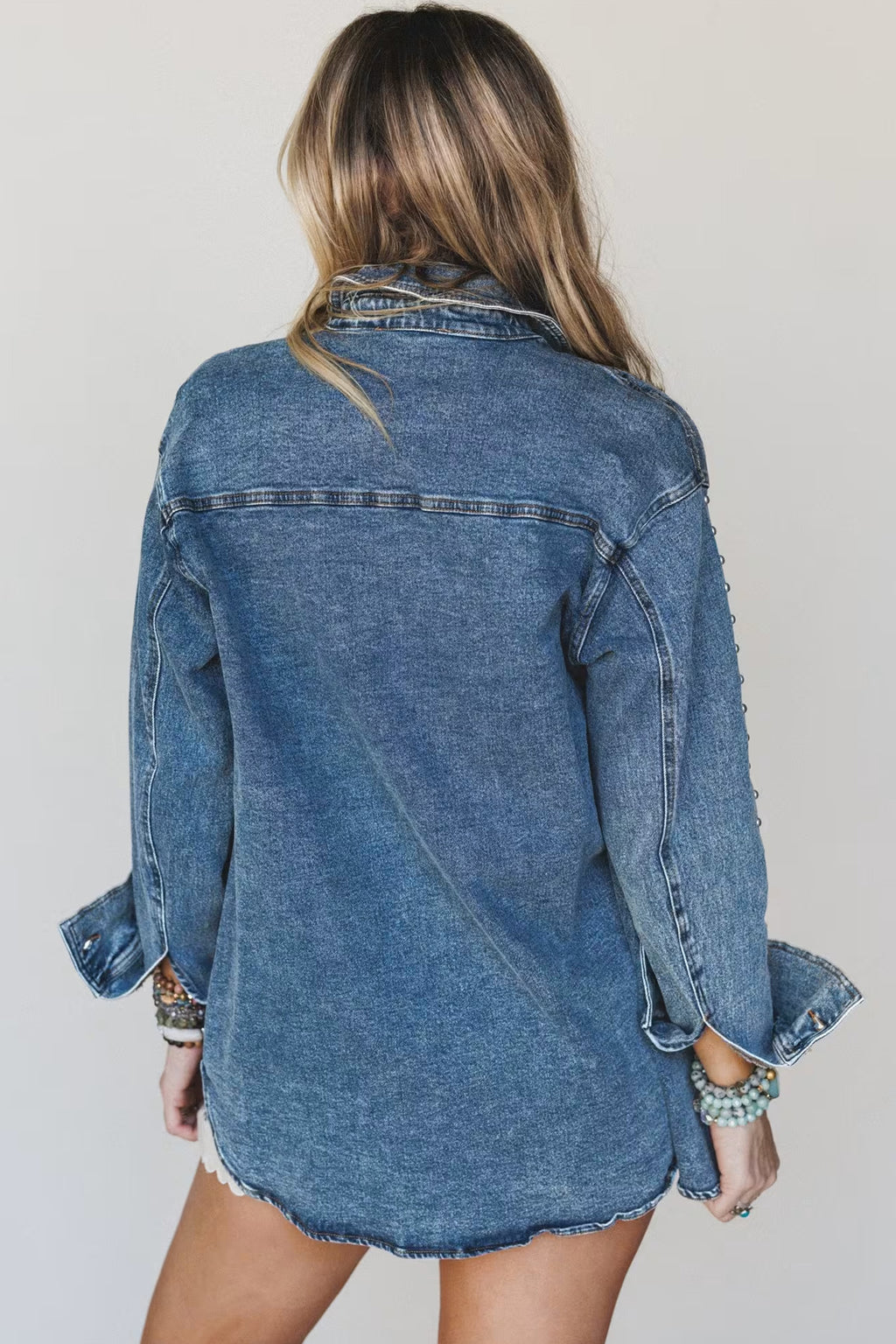 Sail Blue Long Sleeve Denim Jacket
