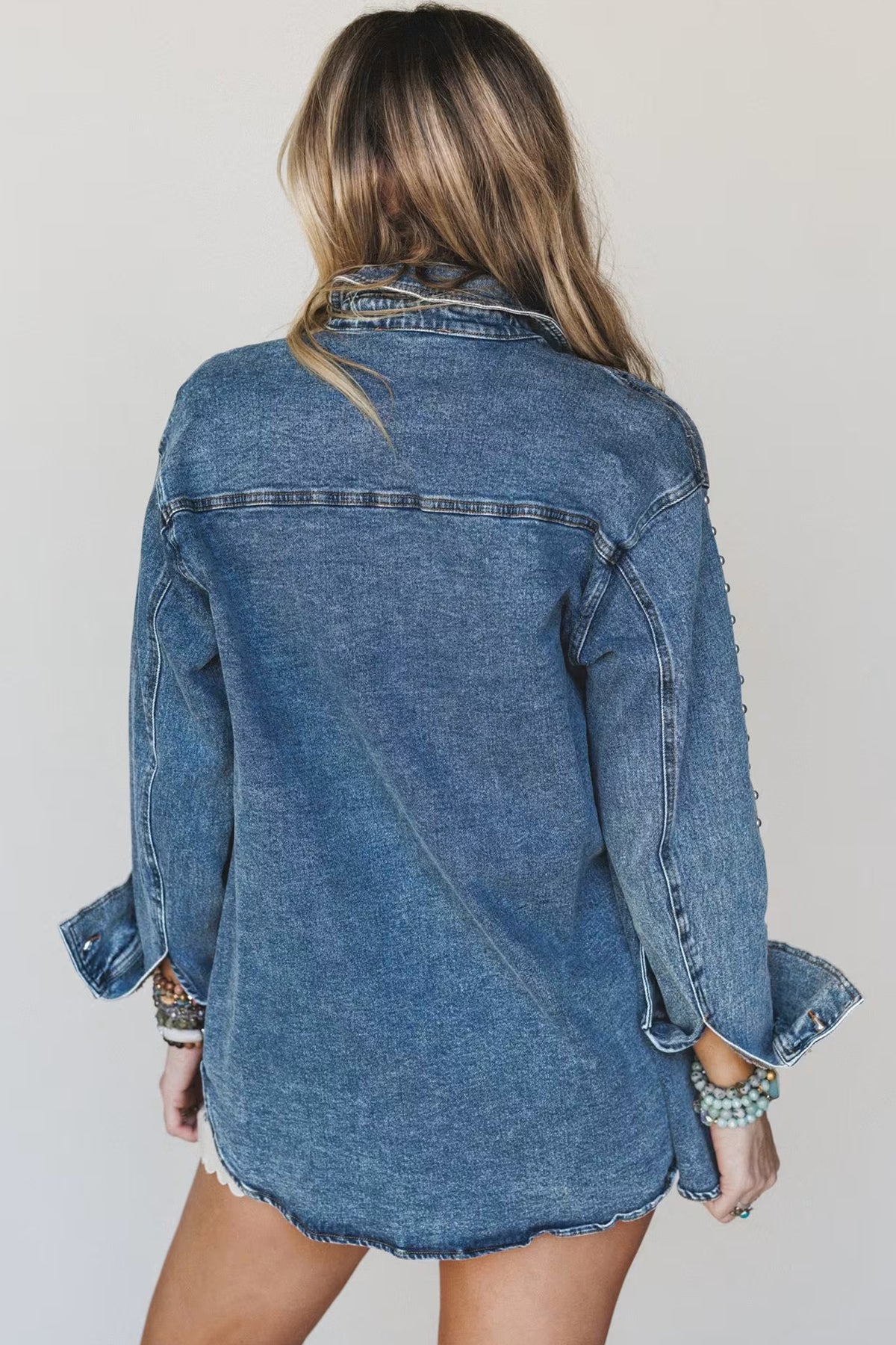 Sail Blue Long Sleeve Denim Jacket