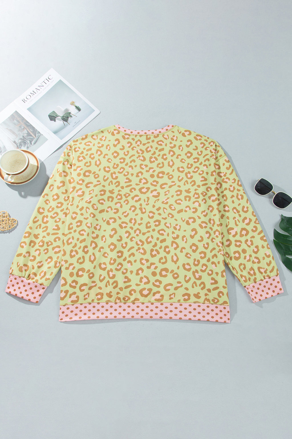 Brown Plus Size Leopard Print Top