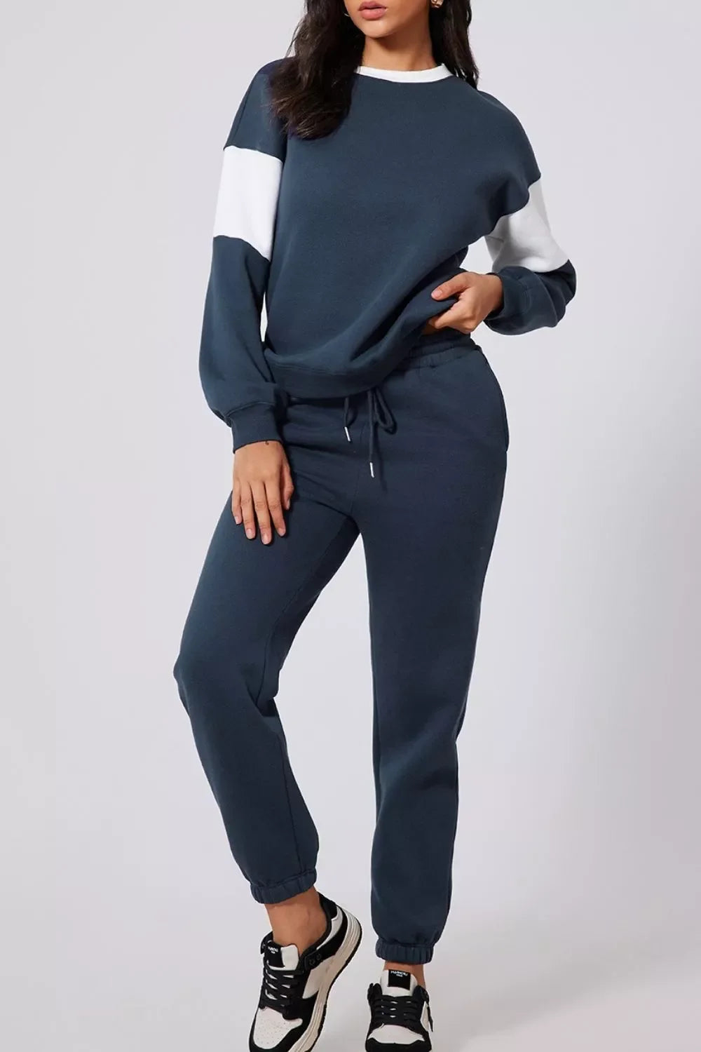 Drop Shoulder Sweatshirt & Jogger Set