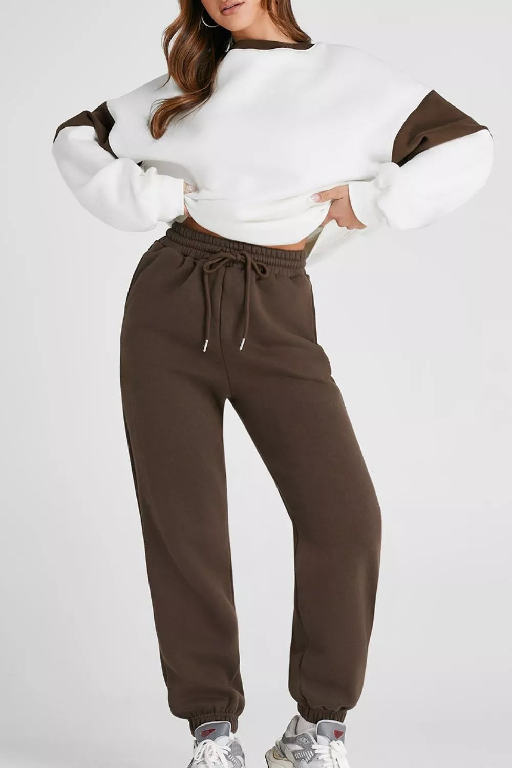 Drop Shoulder Sweatshirt & Jogger Set