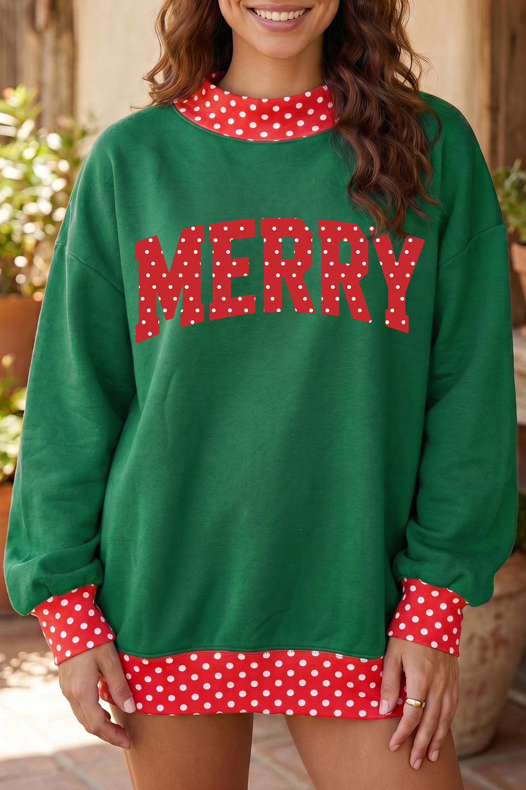 Green Merry Christmas Sweatshirt