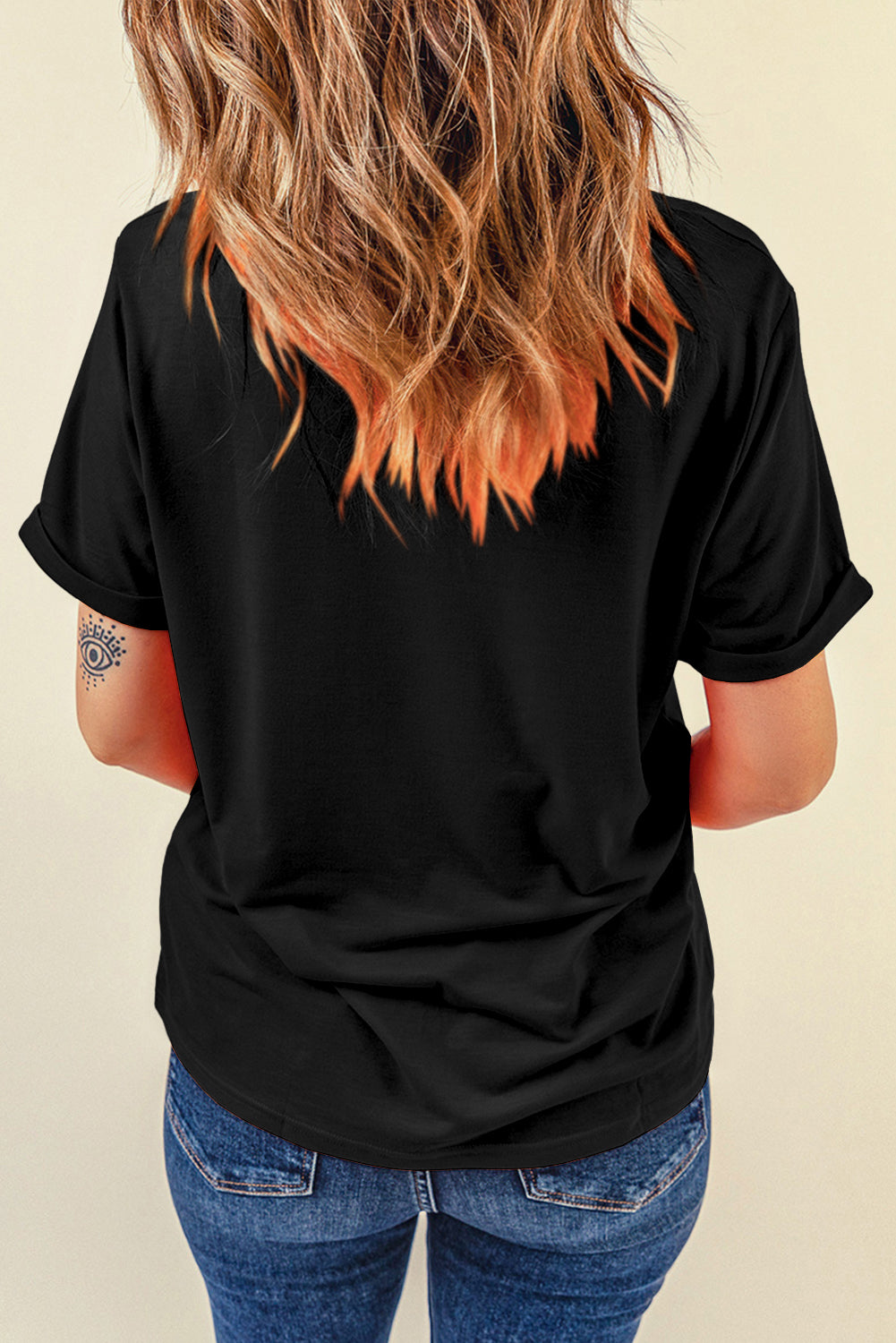 Black Football Bow Game Day Tee