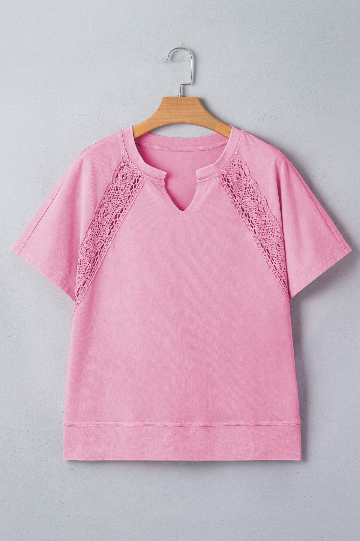 Pink Raw Patchwork Tee